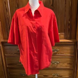4/$20 red button up shirt 24W
